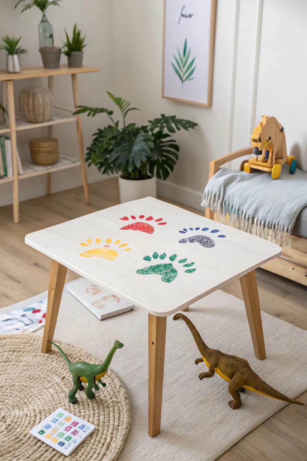 Unleash your toddler's creativity with prehistoric fun! 🦖🎨 #DinosaurFootprints #ToddlerCrafts