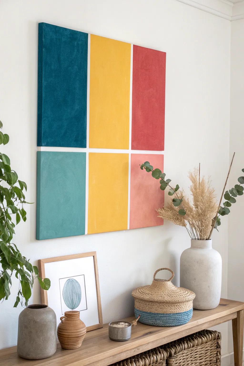Transform your space with vibrant color blocks that bring a burst of creativity and life into any room.
