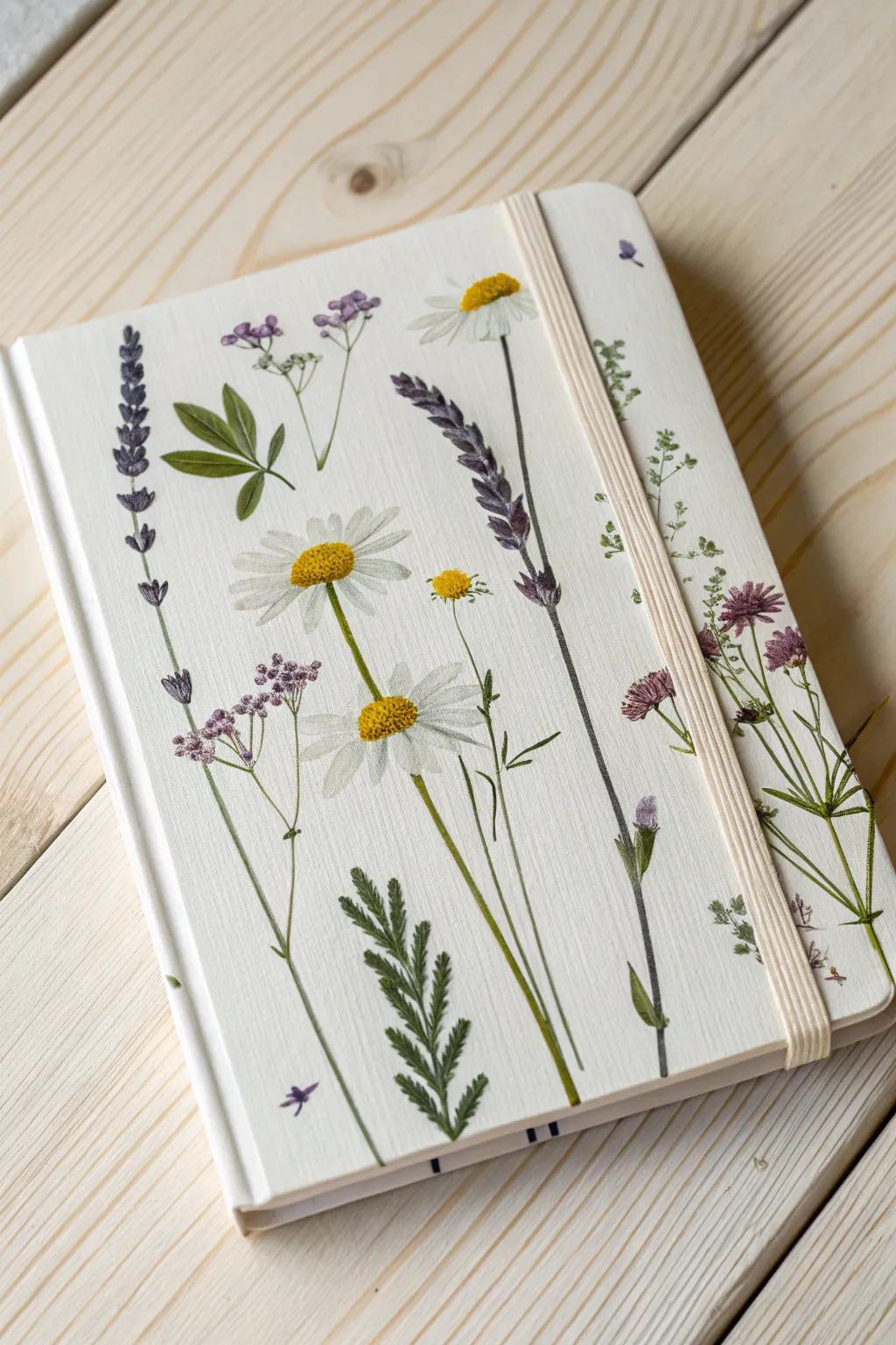 Transform your notes into a garden of inspiration with a botanical notebook cover.