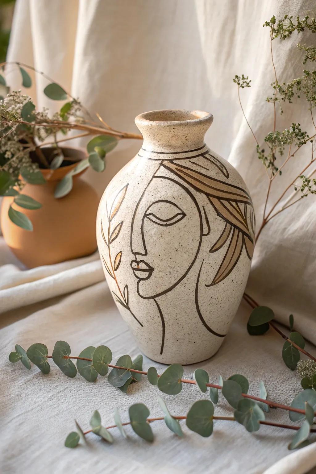 Elevate your space with artful simplicity: A touch of abstract elegance.