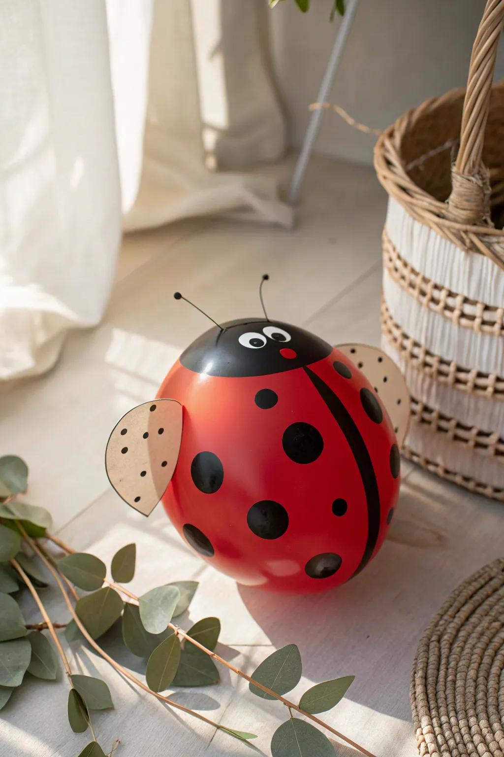 Bring a touch of whimsy to your decor with this charming ladybug balloon craft, perfect for adding playful elegance to any space!