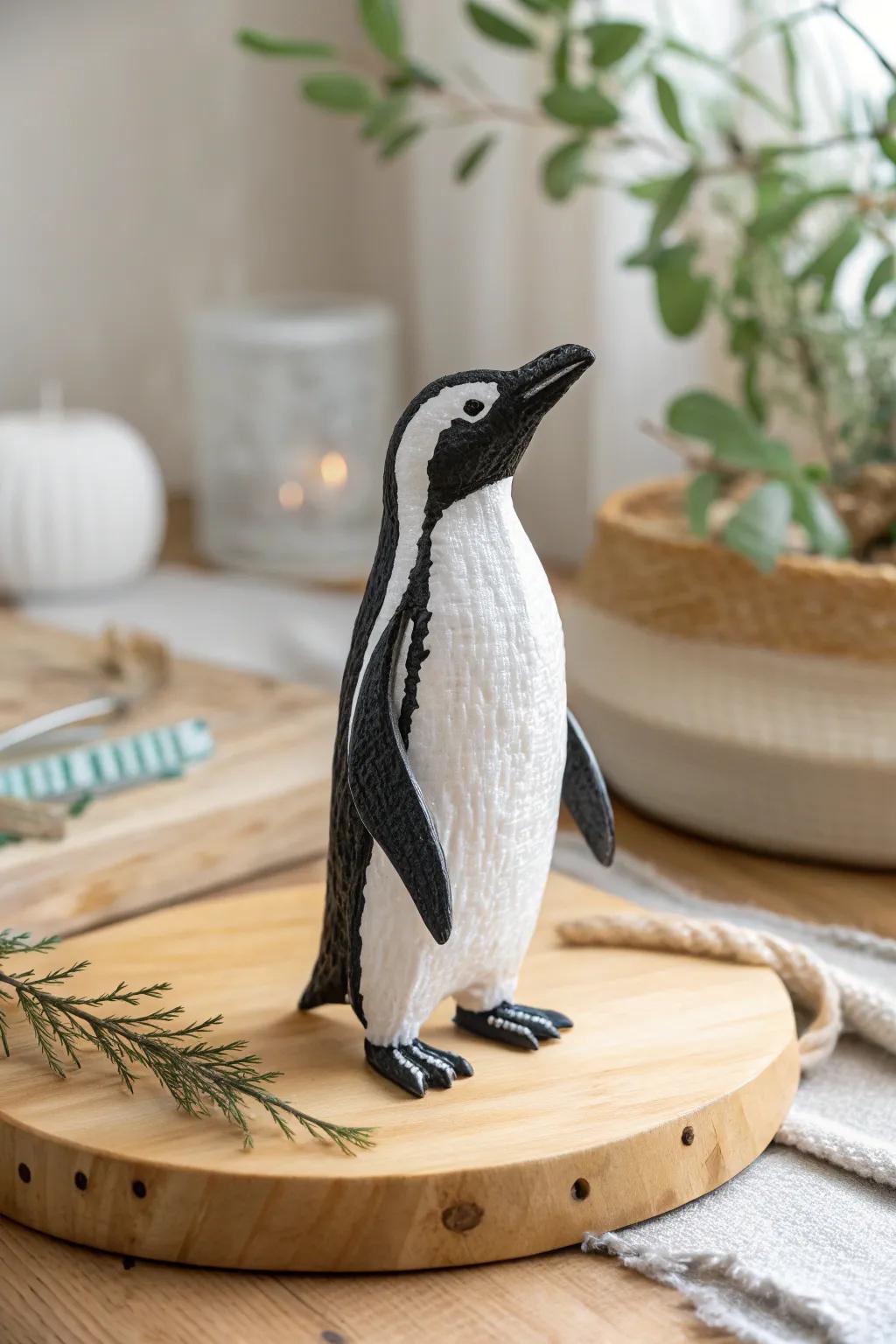 Embrace simplicity with this charming 3D pen penguin—an ode to minimalist creativity.
