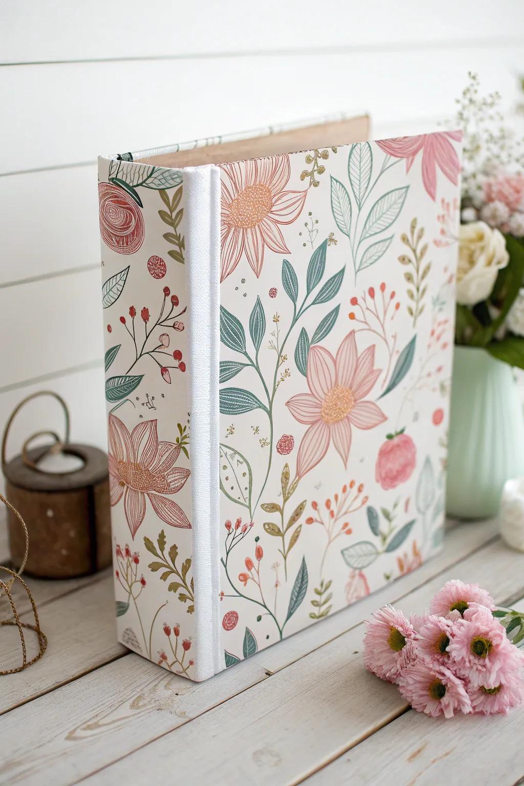 Embrace the beauty of nature with a floral fantasy binder cover that brightens every day.