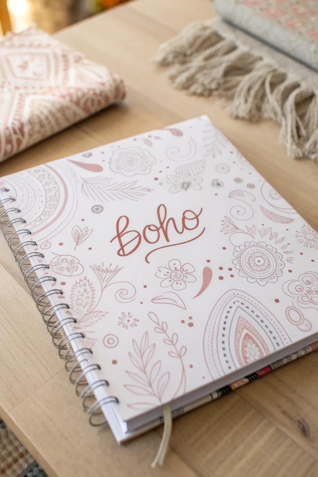 Unleash your creativity with doodles and transform your binder into a work of art.