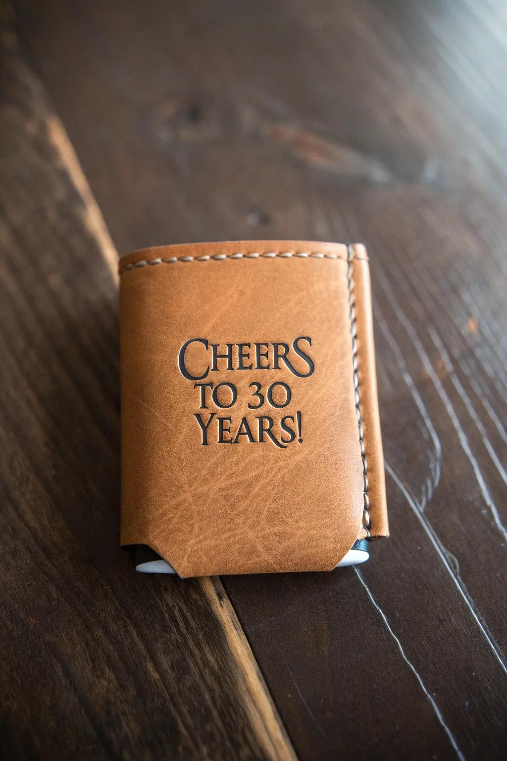 Celebrate milestones with style: handcrafted koozies that speak volumes.