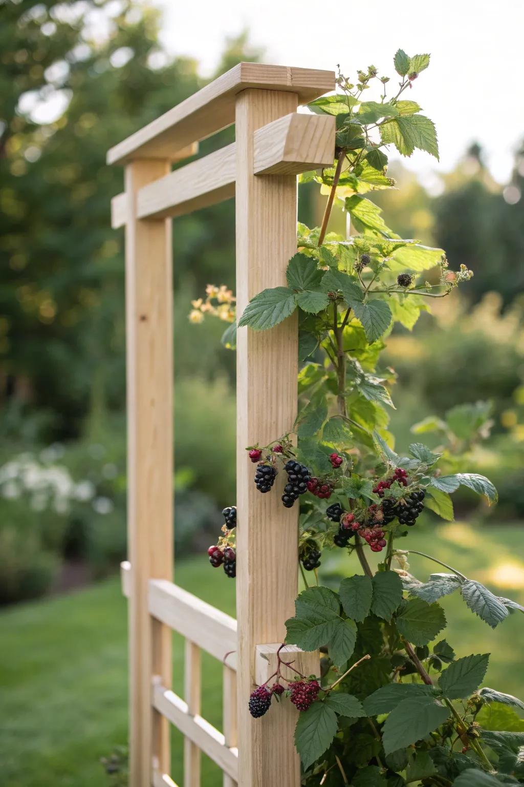 Embrace the beauty of simplicity with a classic T-trellis — a perfect blend of form and function for your garden sanctuary.