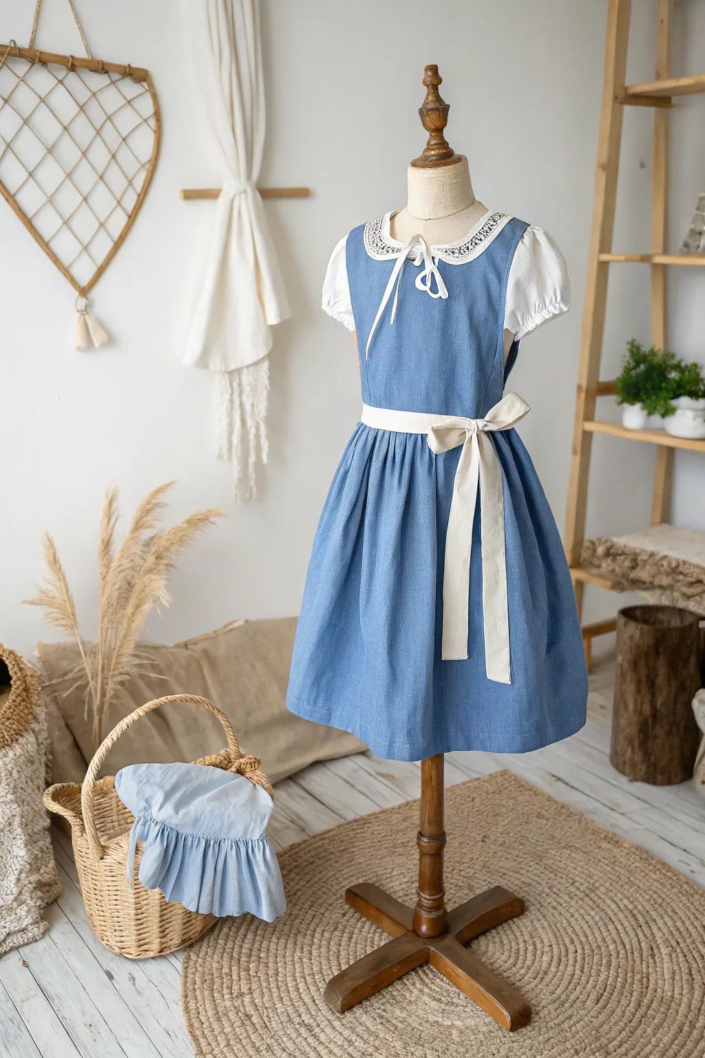 Step into Wonderland with this enchanting Alice-inspired costume, where simplicity meets whimsy.
