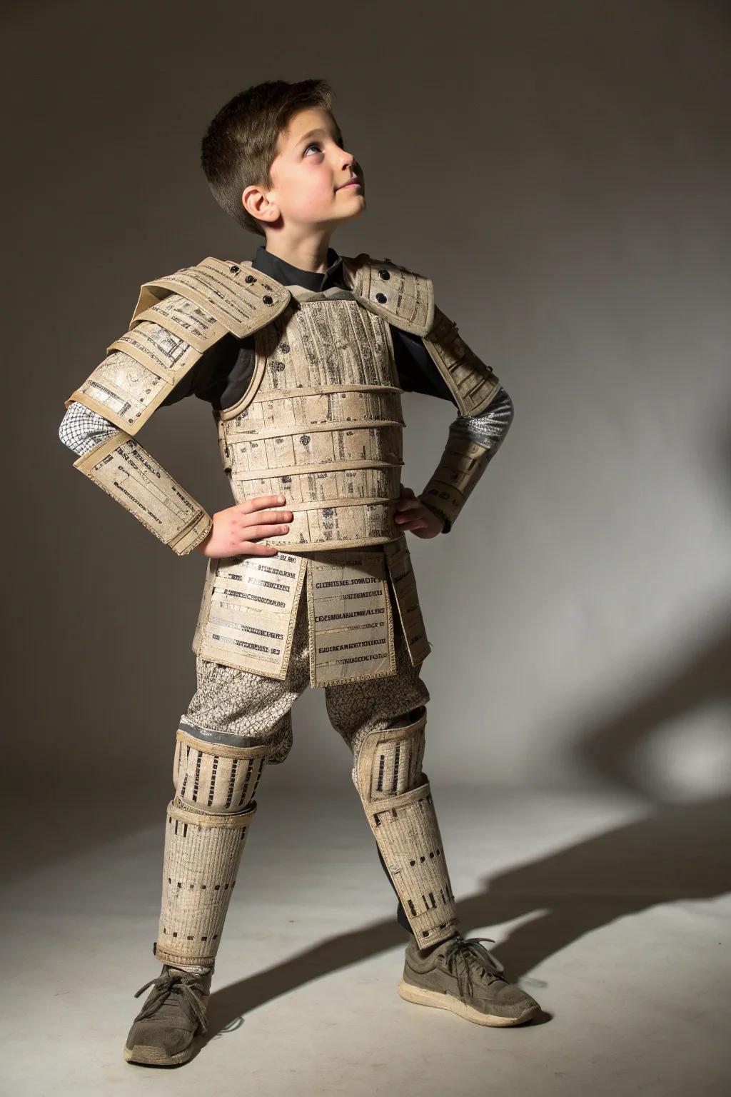 Unleash your creativity with the Newspaper Warrior: Where simplicity meets imagination.