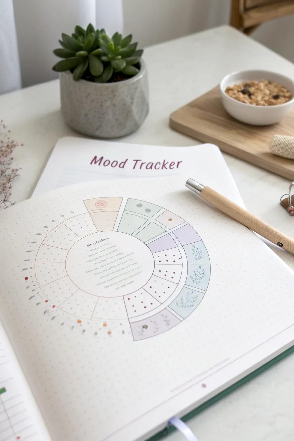 Capture your emotions in color with this serene and stylish mood tracker. 🌿✨
