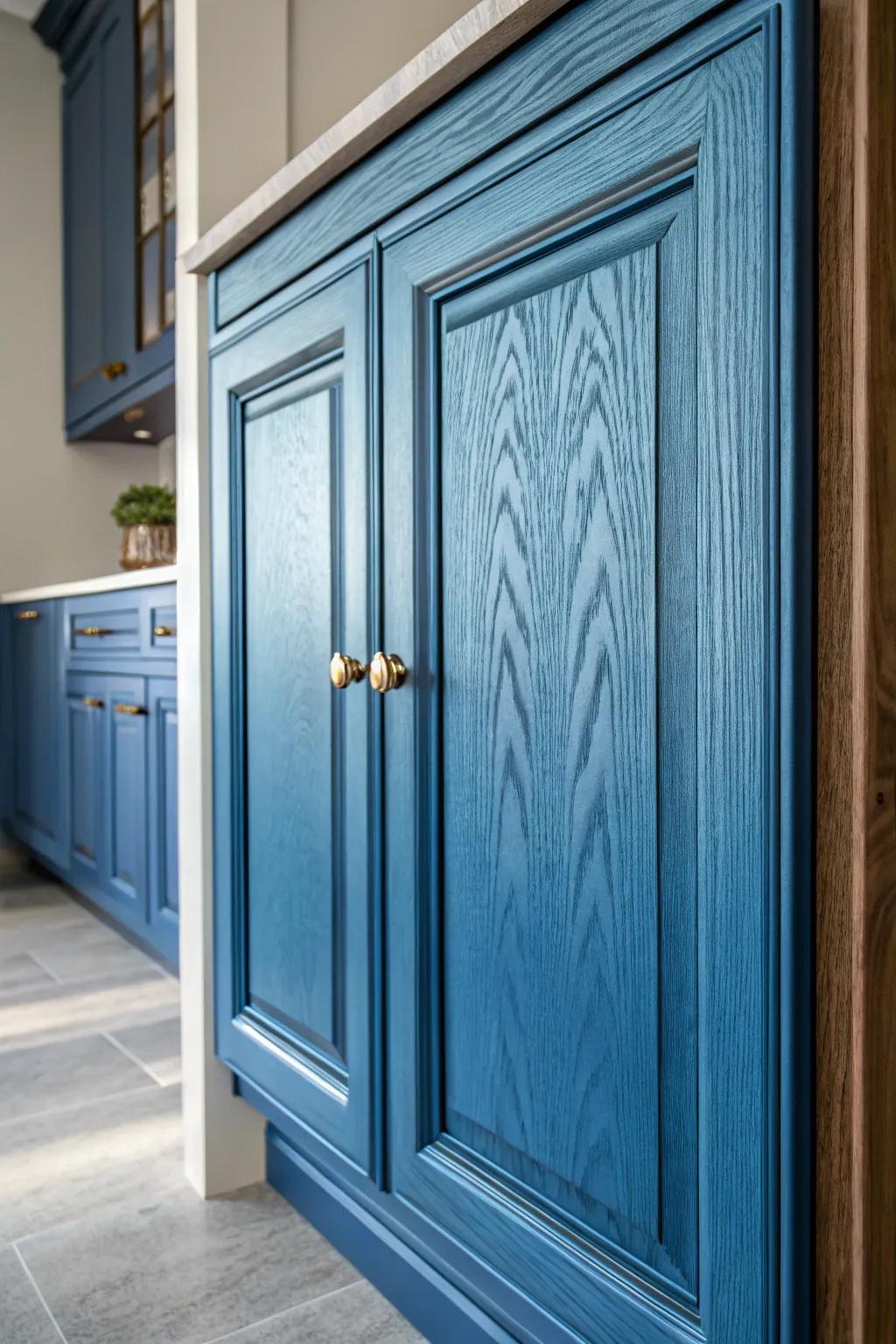 Transform your kitchen with a splash of vibrant blue—elevate your space with exquisite craftsmanship.