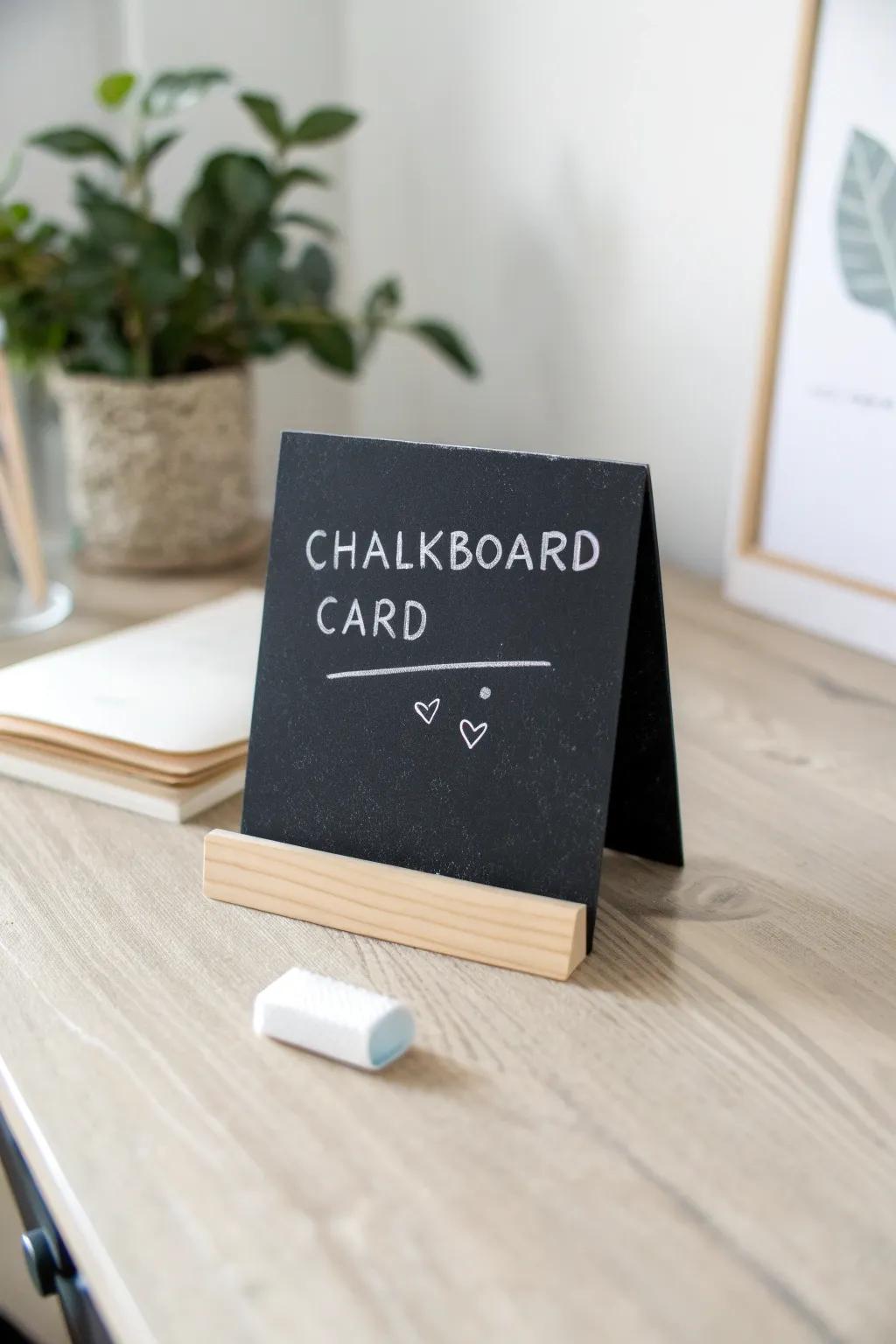 A charming chalkboard card: the perfect handmade gift for your favorite teacher!