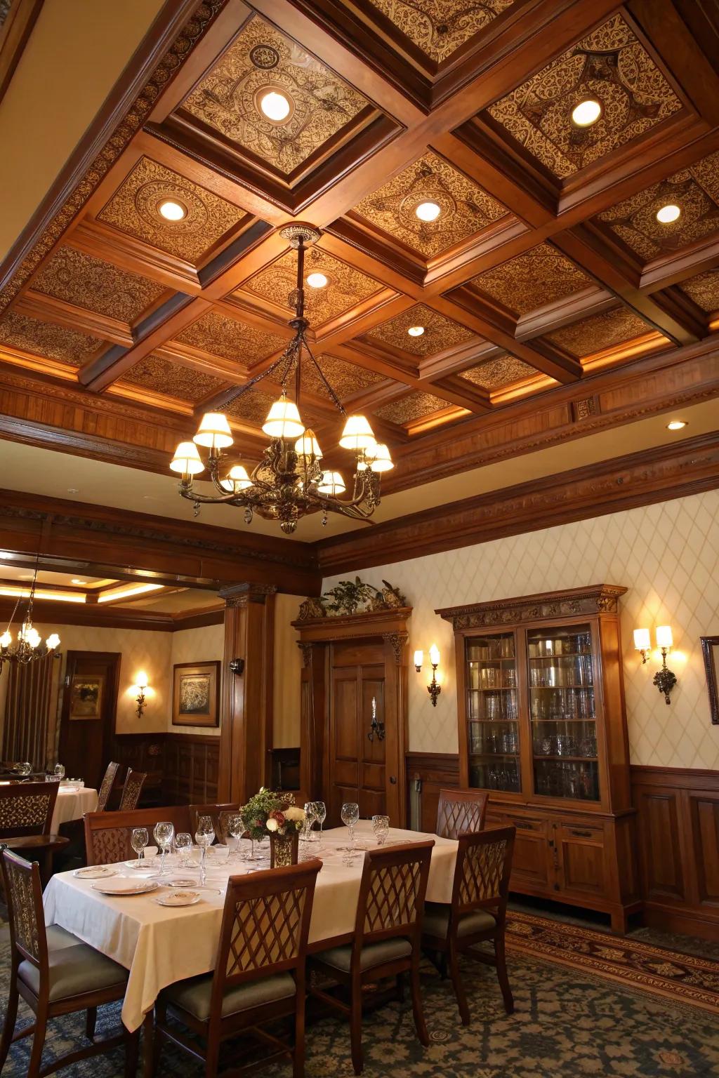 Coffered ceilings add elegance and architectural interest to any room.