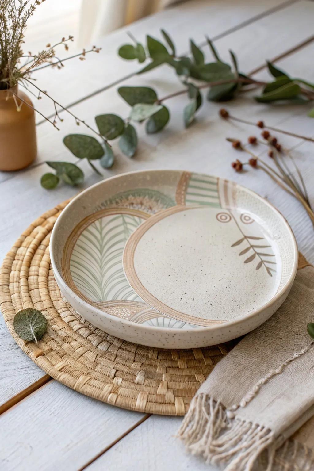 Elevate your home decor with handcrafted ceramic plates that tell a story of artistry and simplicity.