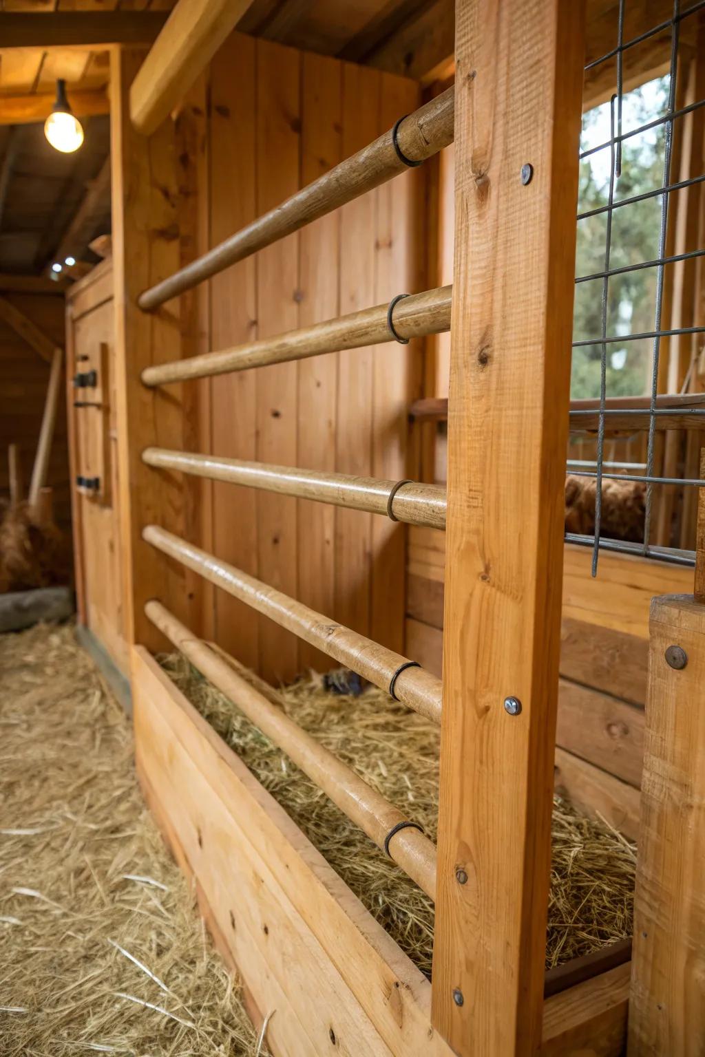Elevate your coop with handcrafted roosting bars – where style meets comfort for happy hens.