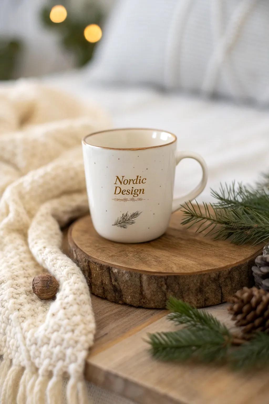 Add a personal touch to your holiday mornings with a beautifully crafted name mug.