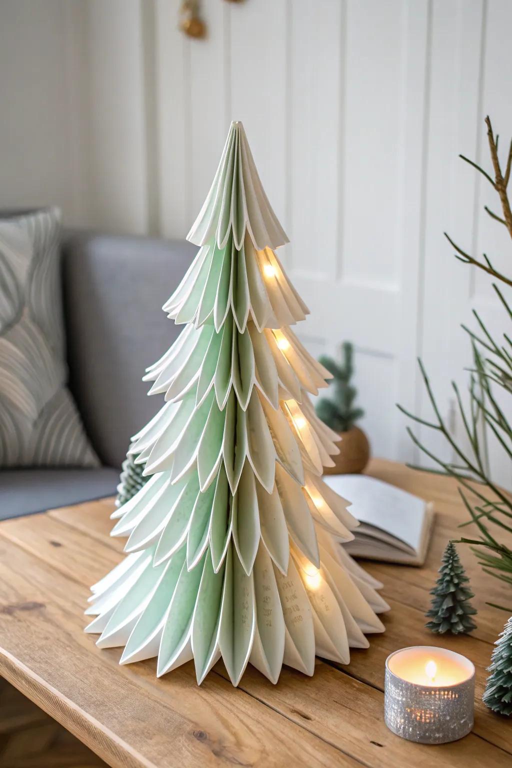 Enchant your space with a touch of minimalist magic: DIY 3D Paper Christmas Trees.