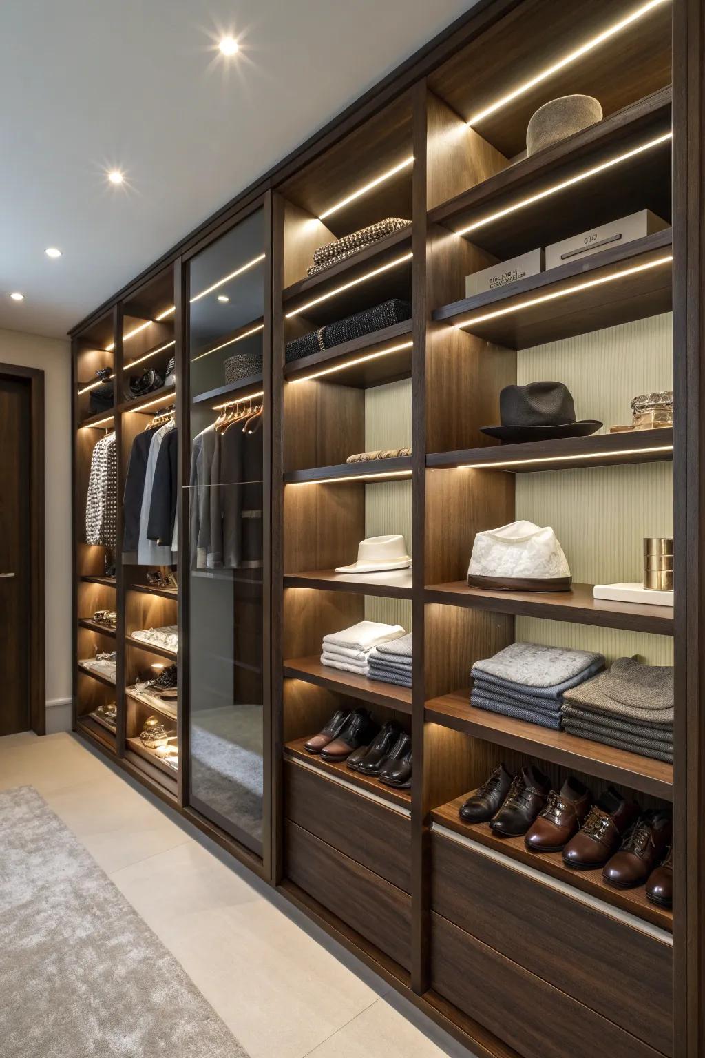 Elevate your style with vertical storage: a masterpiece of organization and craftsmanship.