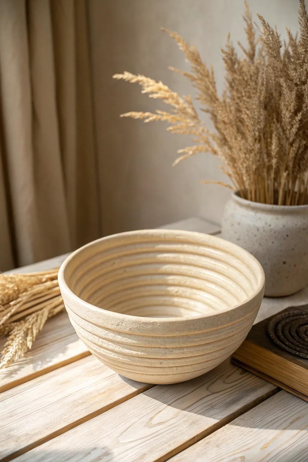 Embrace simplicity and natural beauty with this handcrafted coil bowl, perfect for your minimalist home.