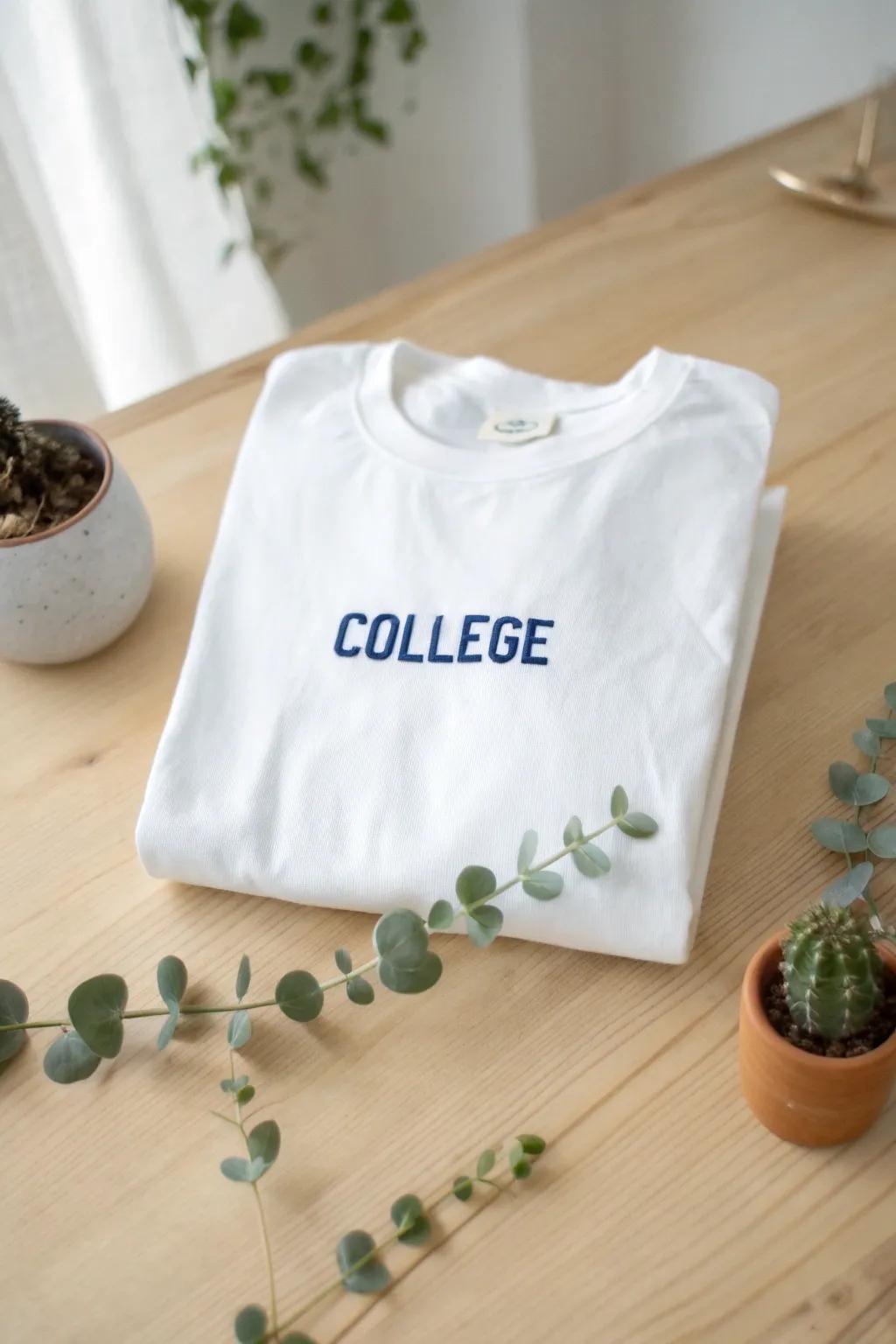 Embrace your school pride with minimalist elegance and a bold logo design.
