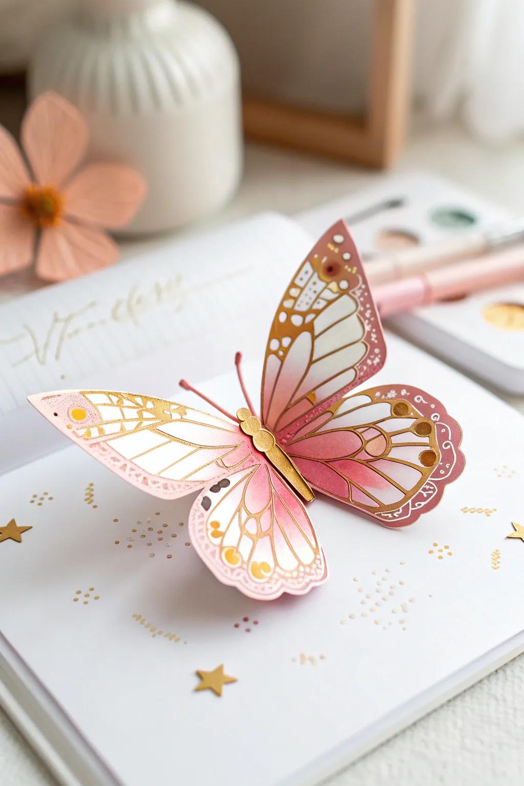 Embrace the spirit of spring with handcrafted paper butterflies that bring whimsical elegance to your space.