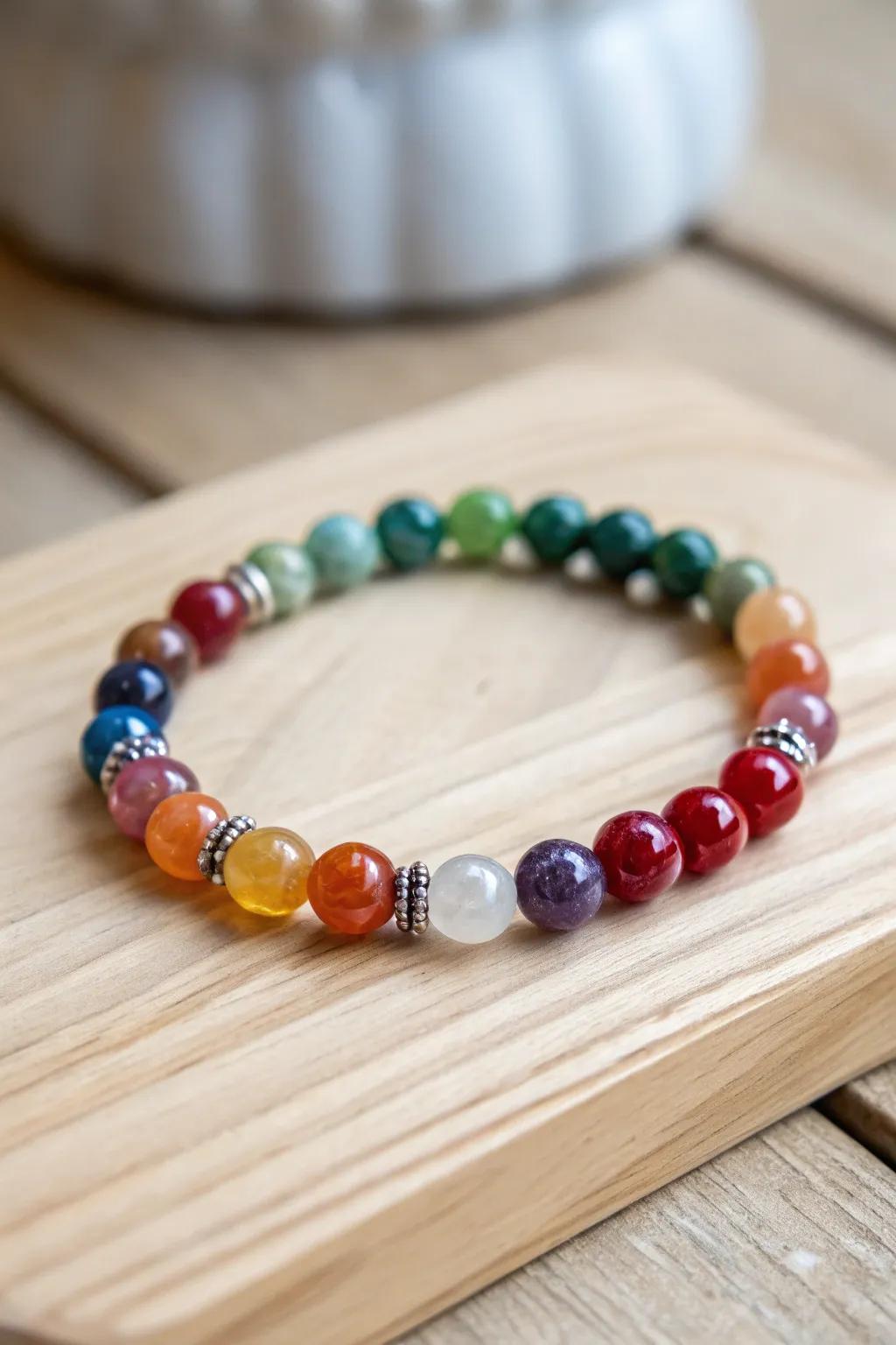 Embrace vibrant simplicity with this stunning bead bracelet.