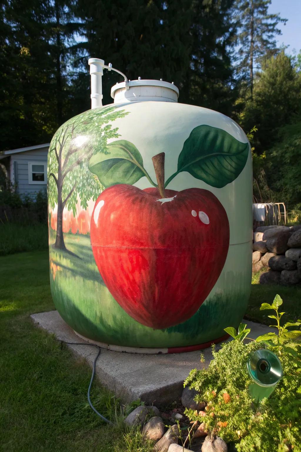 Transform your garden with a propane tank that's the apple of your eye.