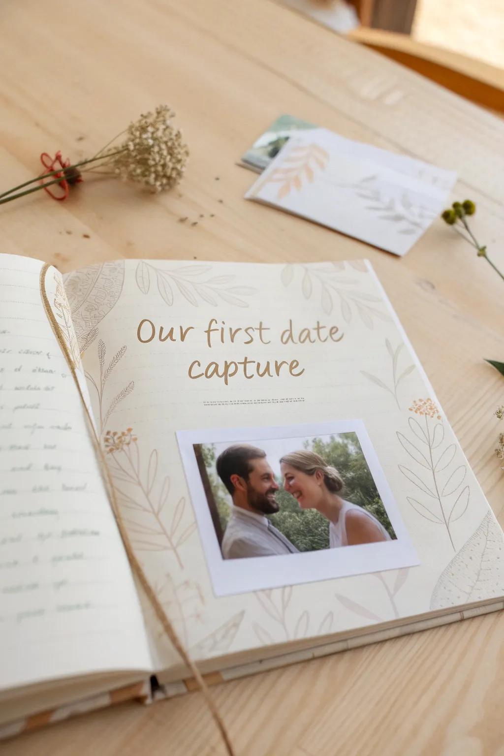 Capture the magic of your first date with a touch of Scandi-boho elegance. 🌿📖✨