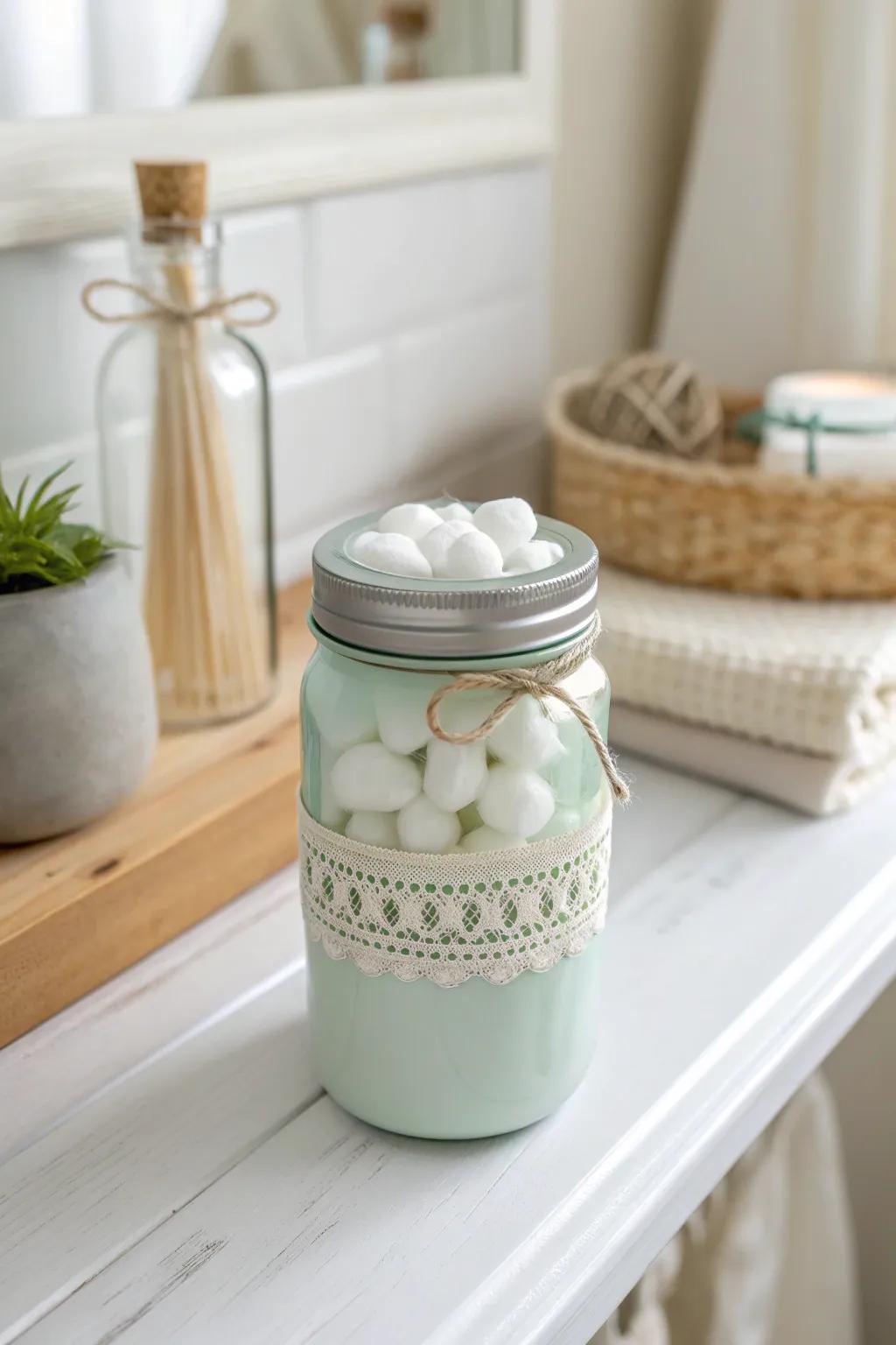 Transform your bathroom with simple Mason Jar Magic—beauty in simplicity!