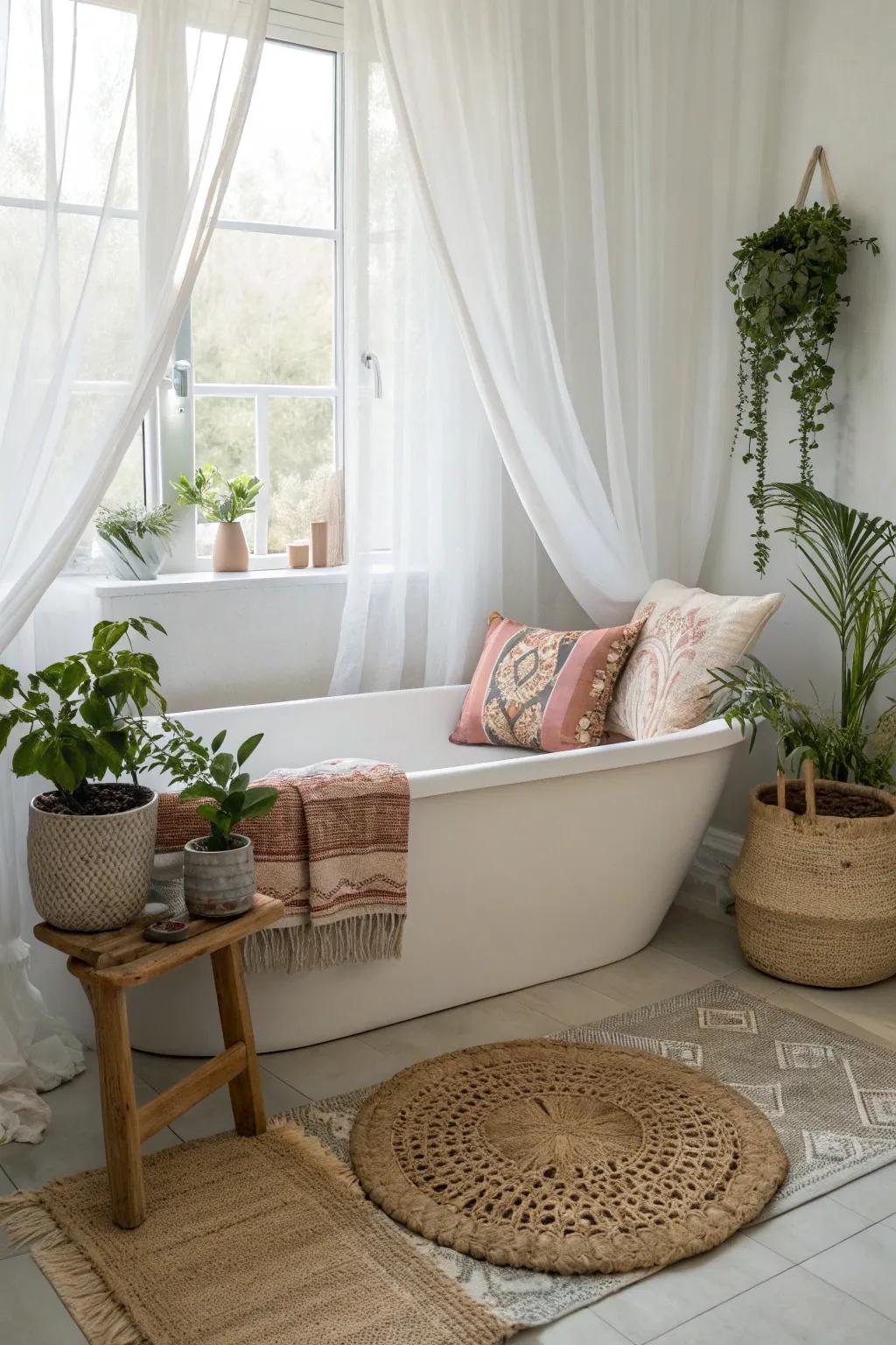 From Tub to Tranquility: Discover the Art of Upcycling with a Cozy Bathtub Bench.