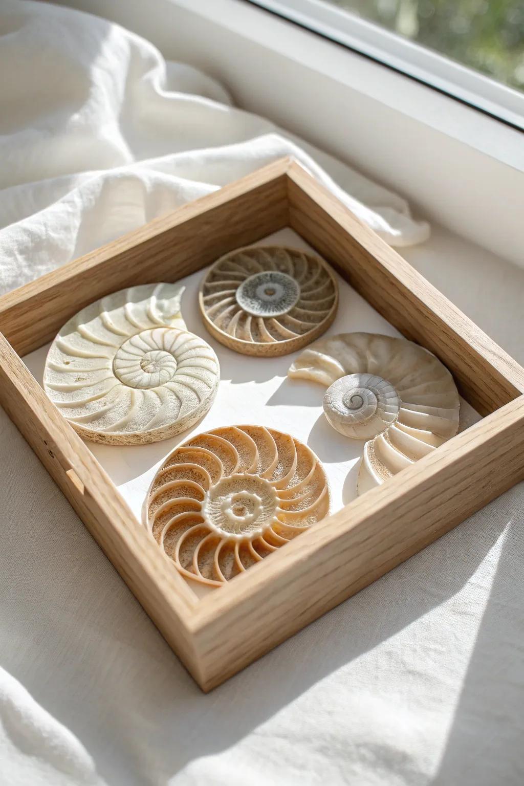 Embrace coastal elegance with this DIY shell spiral shadow box, a perfect blend of simplicity and craftsmanship.