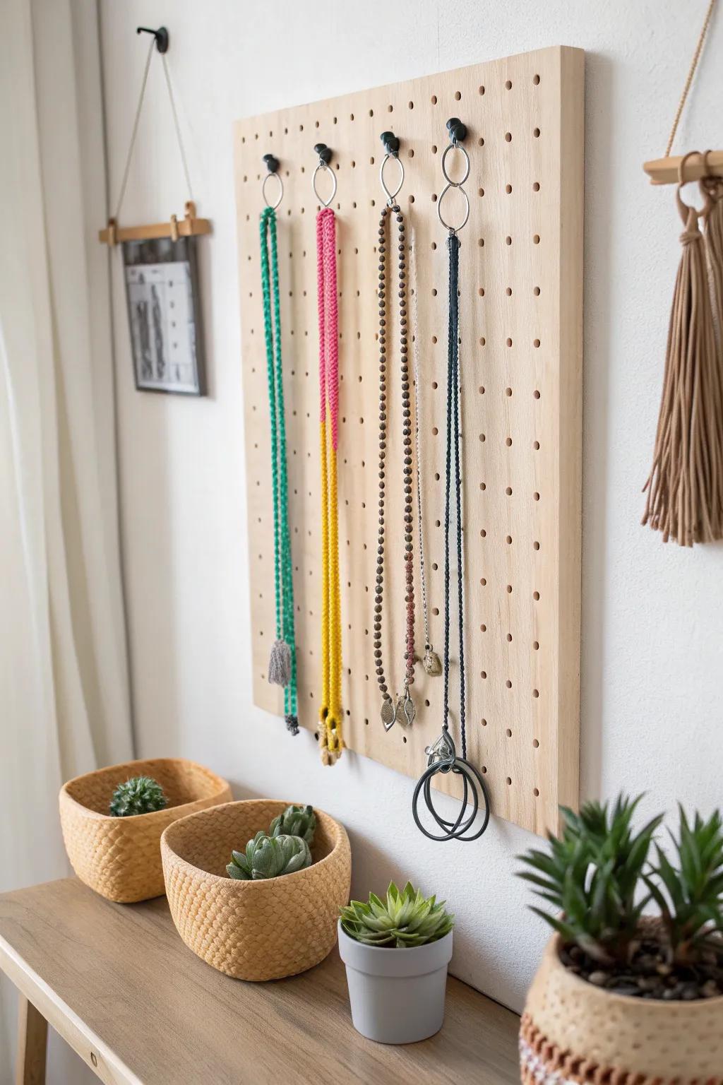 Transform your workspace with pegboard perfection: where organization meets industrial chic.