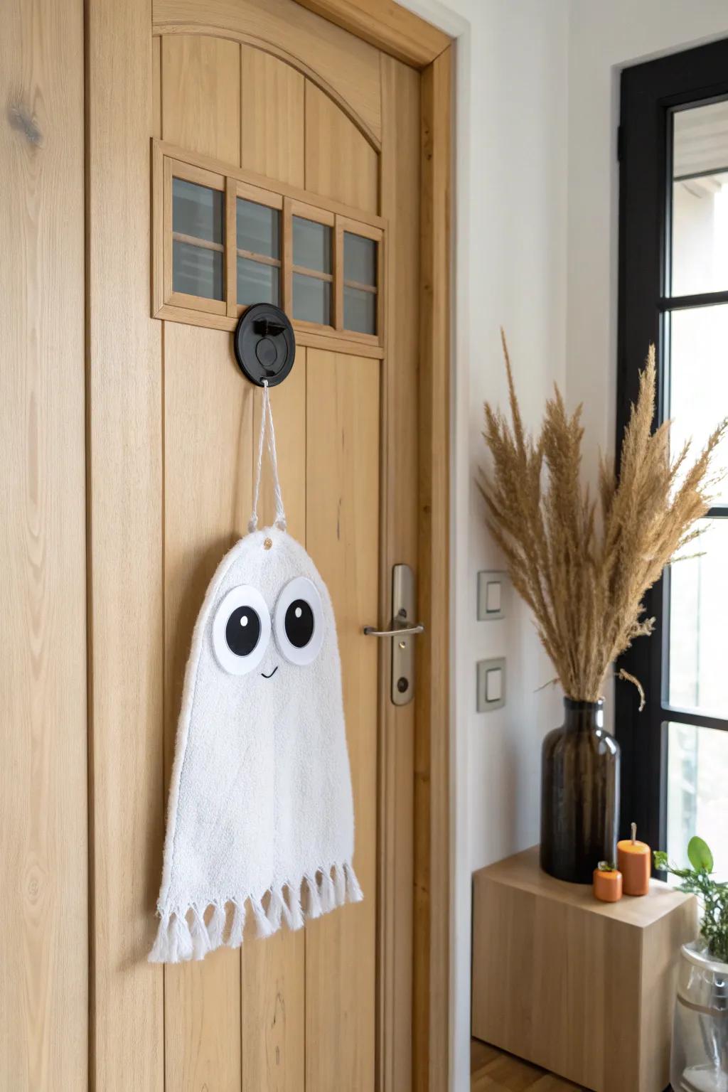 Welcome with Warmth: A Delightfully Playful Ghostly Greeting for Your Door!