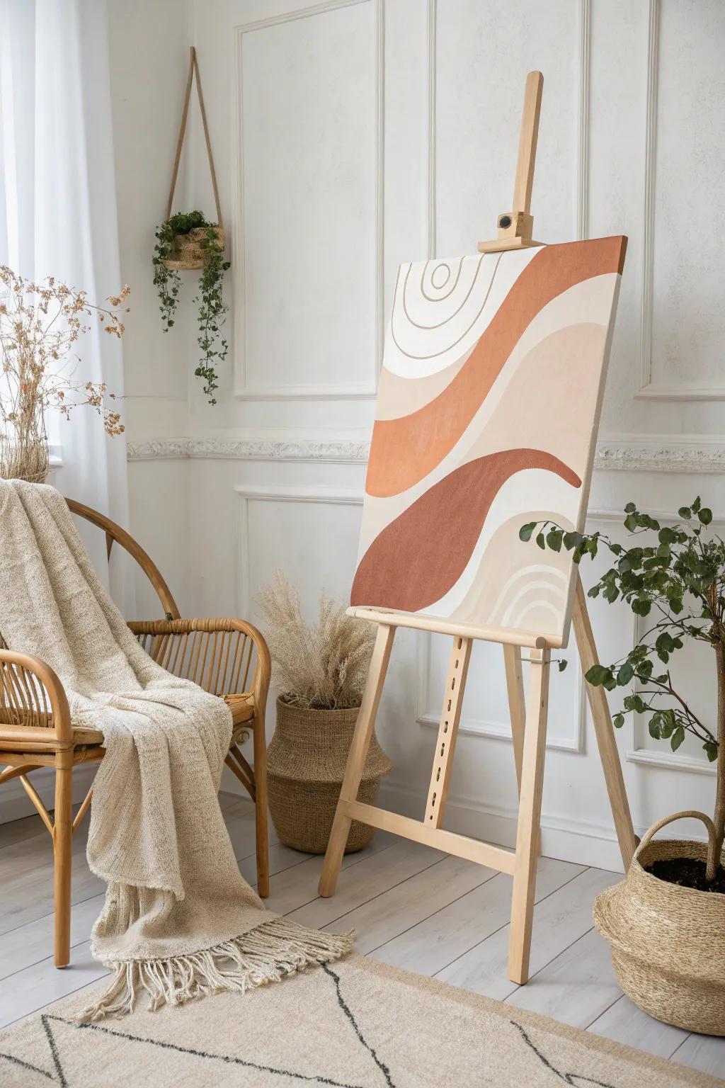Elevate your space with minimalist canvas art—where simplicity meets boho elegance.