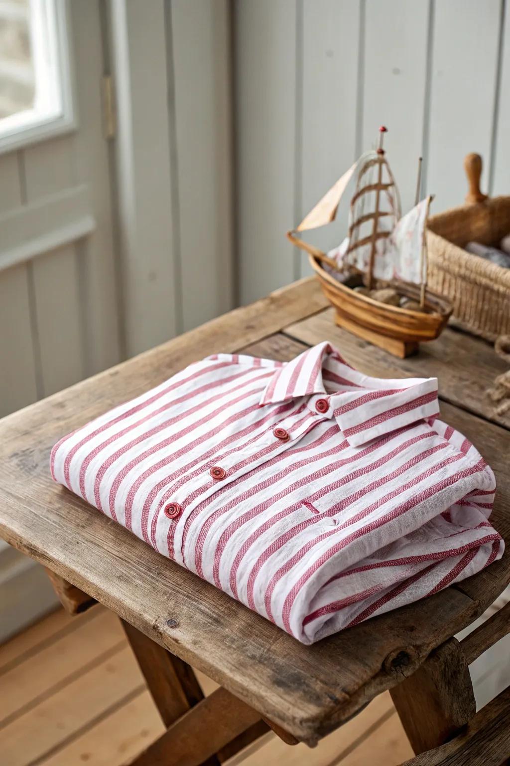 Transform your closet into a treasure chest with this classic striped shirt—your ticket to instant pirate flair!
