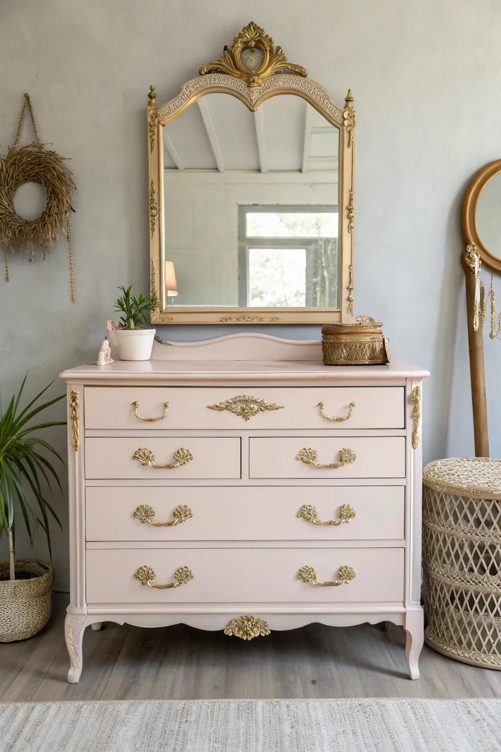 Transform your space with a chic, vintage-inspired salon station.