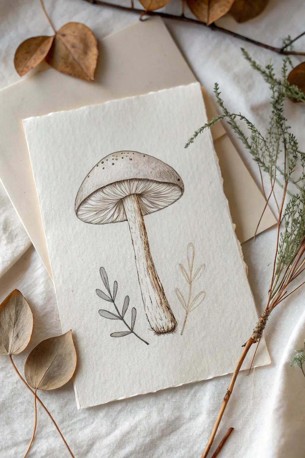 Embrace simplicity with a basic mushroom shape, the perfect start for your creative journey.