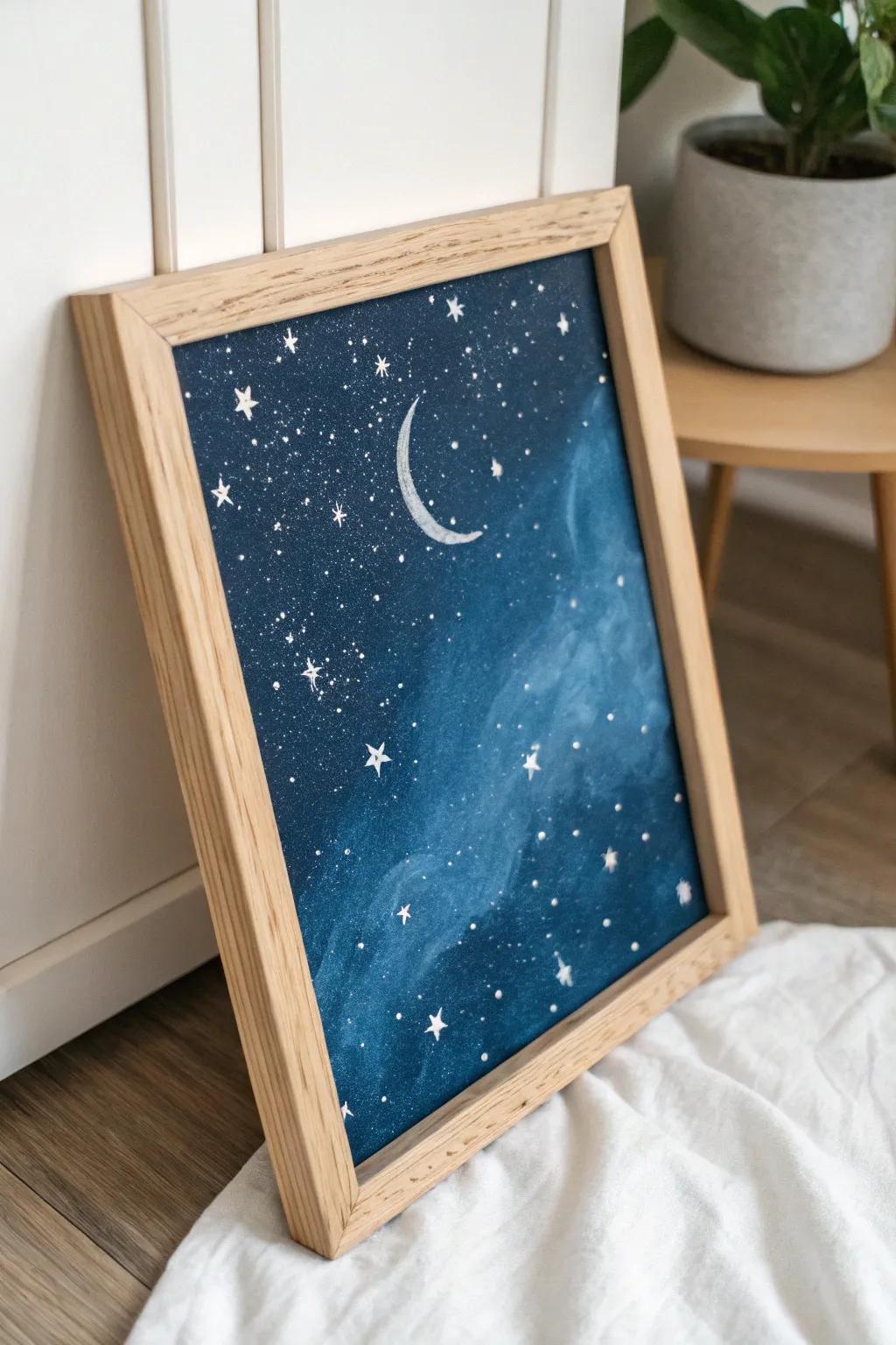 Capture the magic of a starry night with minimalist elegance and boho flair.