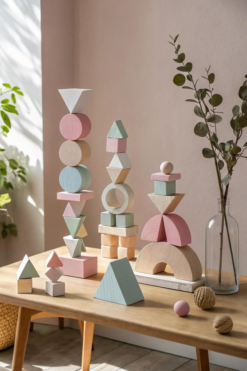 Discover the art of simplicity with these chic abstract geometric sculptures, perfect for adding a touch of elegance to your space!