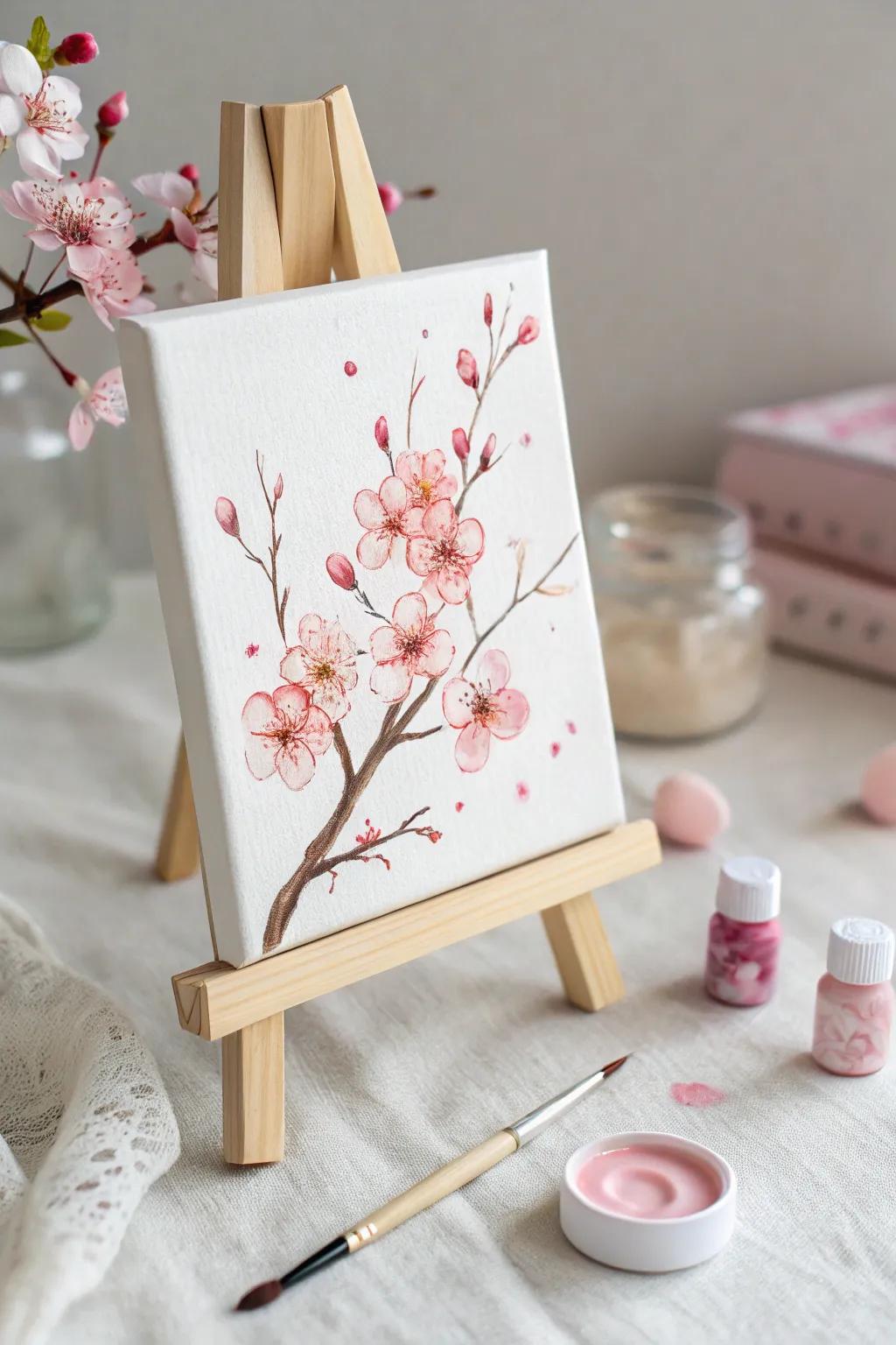 Capture the essence of spring with effortless cherry blossom art, perfect for adding a touch of natural elegance to your space.