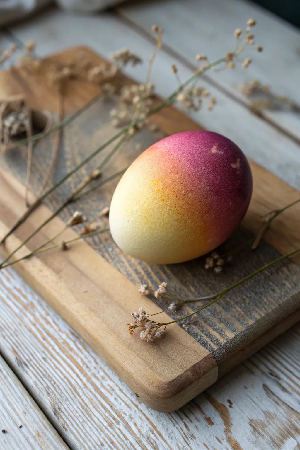 Celebrate the beauty of nature with stunningly dyed eggs using beets, turmeric, and cabbage. Perfect for adding a touch of natural charm to your home!