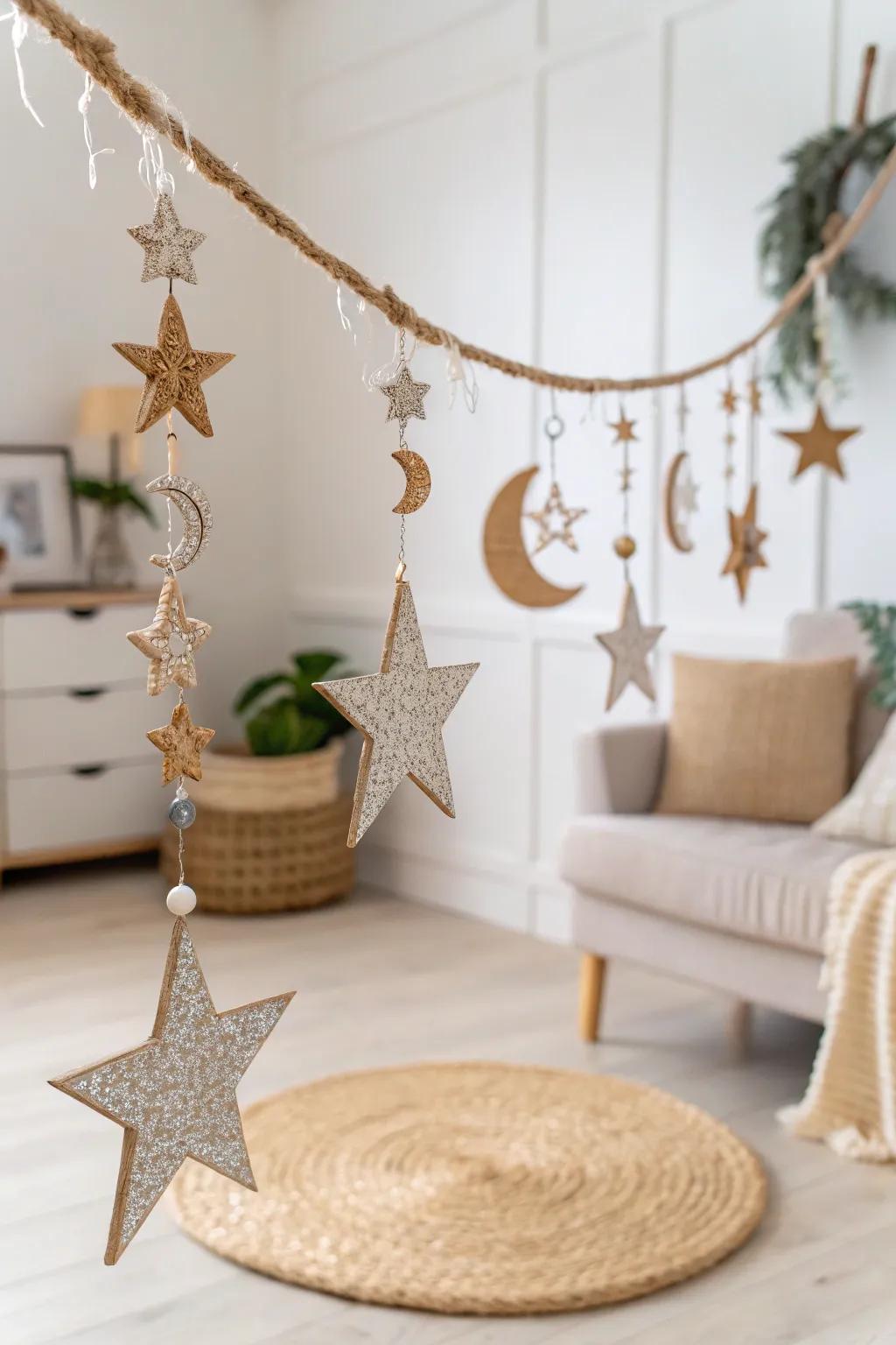Transform your space with a Starry Night Garland, where minimalism meets festive charm.