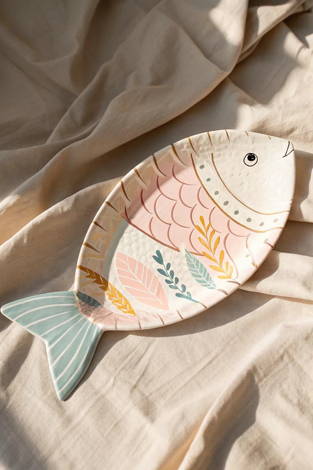 Dive into creativity with this minimalist paper plate fish, where simplicity meets vibrant elegance.