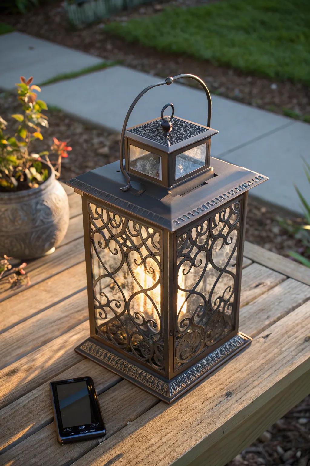Illuminate your space with eco-friendly elegance: Craft your own solar-powered lantern.