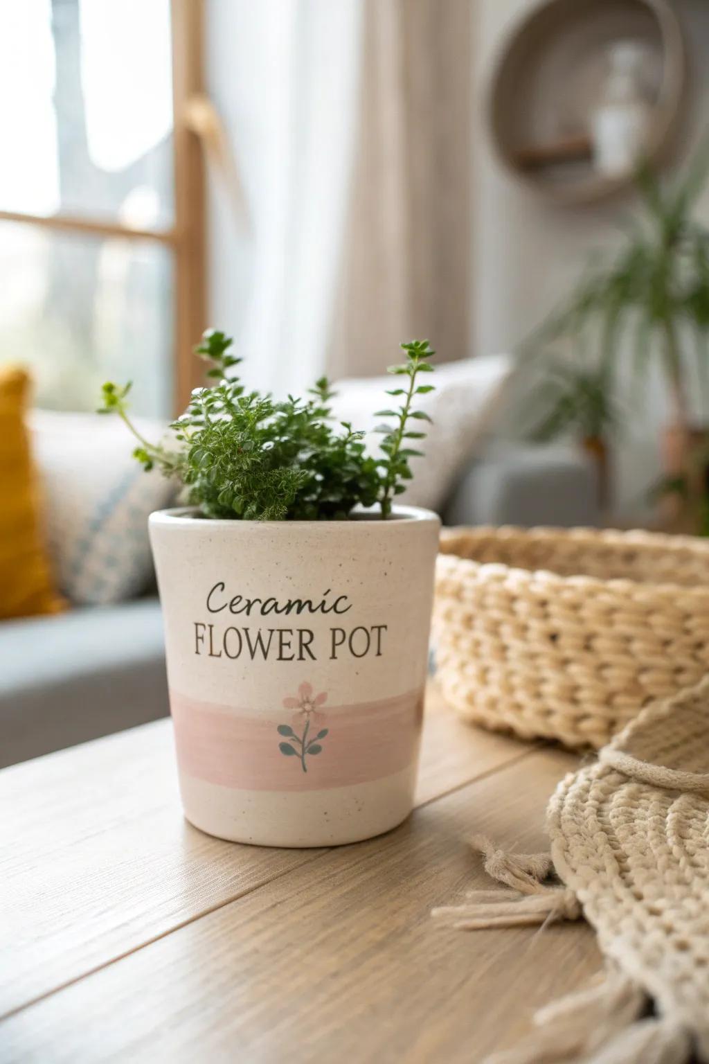 Add a personal touch to your gift with a beautifully crafted message pot, perfect for cherished memories.