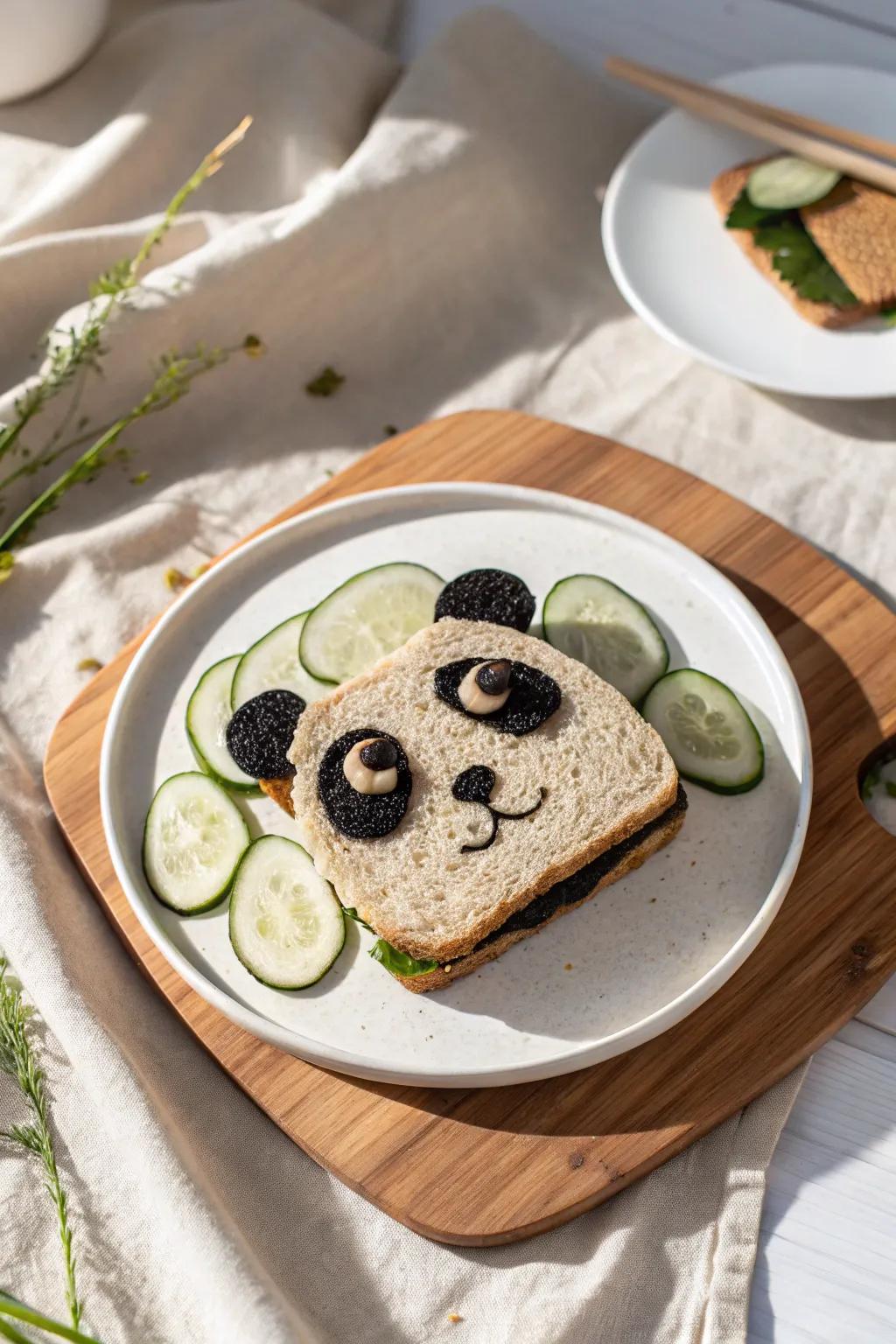 Bring joy to mealtime with adorable panda sandwiches, a simple yet creative way to delight kids and adults alike!