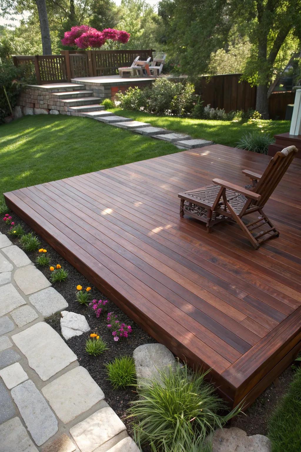 Elevate your outdoor space with a classic rectangular deck—where timeless design meets masterful craftsmanship.