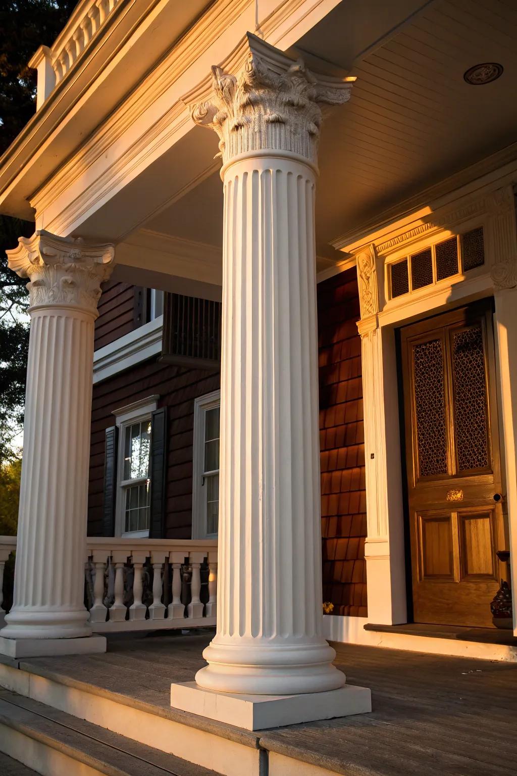 Elevate your porch with the timeless elegance of classic columns.