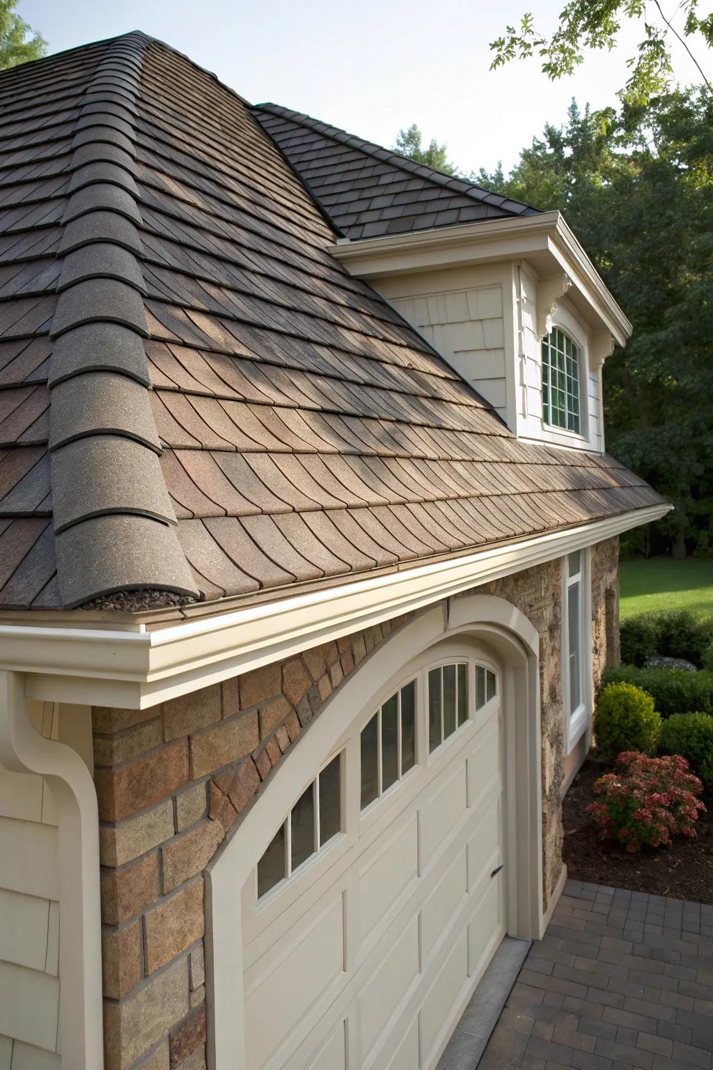 Enhance your home's elegance with a classic shingle eyebrow roof.
