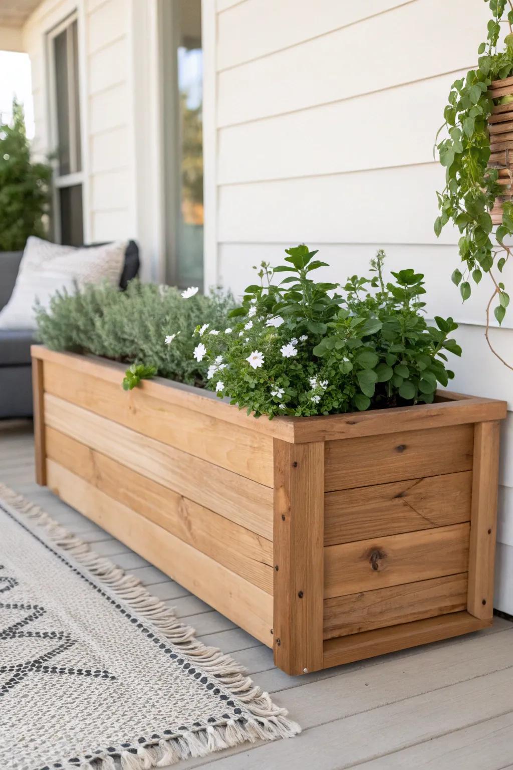 Craft elegance with a classic cedar planter that brings natural beauty to your minimalist space.