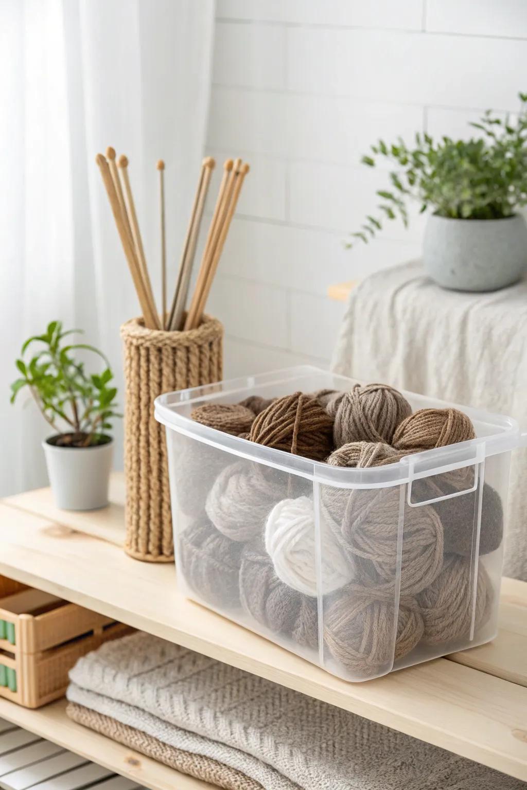 Effortless Organization: Store Your Knitting Needles with Scandinavian Simplicity.